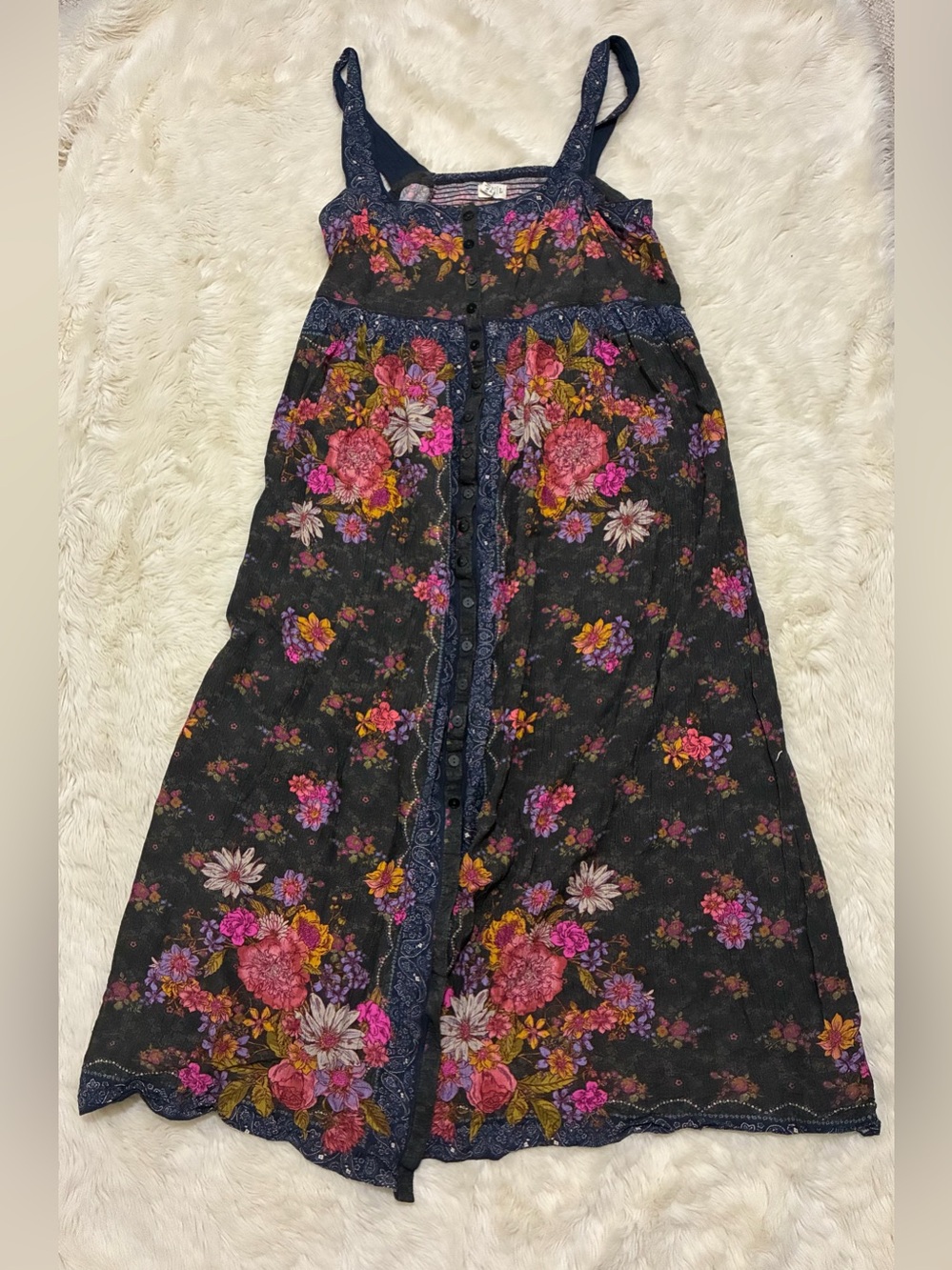 Natural Life Lucy Maxi Dress, Gray / Blue / Pink / Purple, Women’s Large - Picture 5 of 12